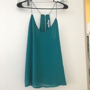 Teal Naked Zebra tank